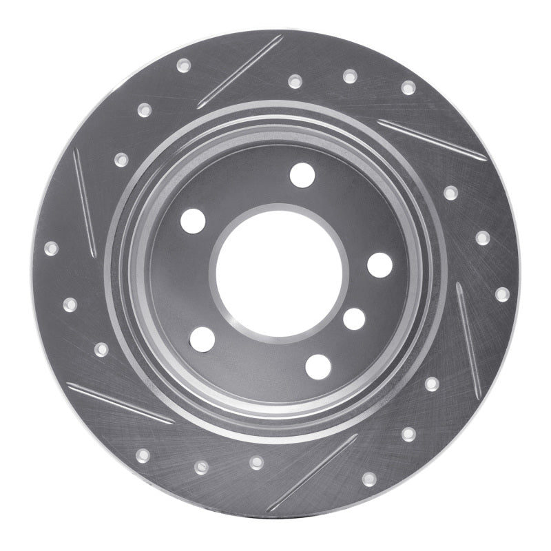 R1 Concepts R1 96-02 BMW Z3 Rear Right Drilled & Slotted Silver Brake Rotor