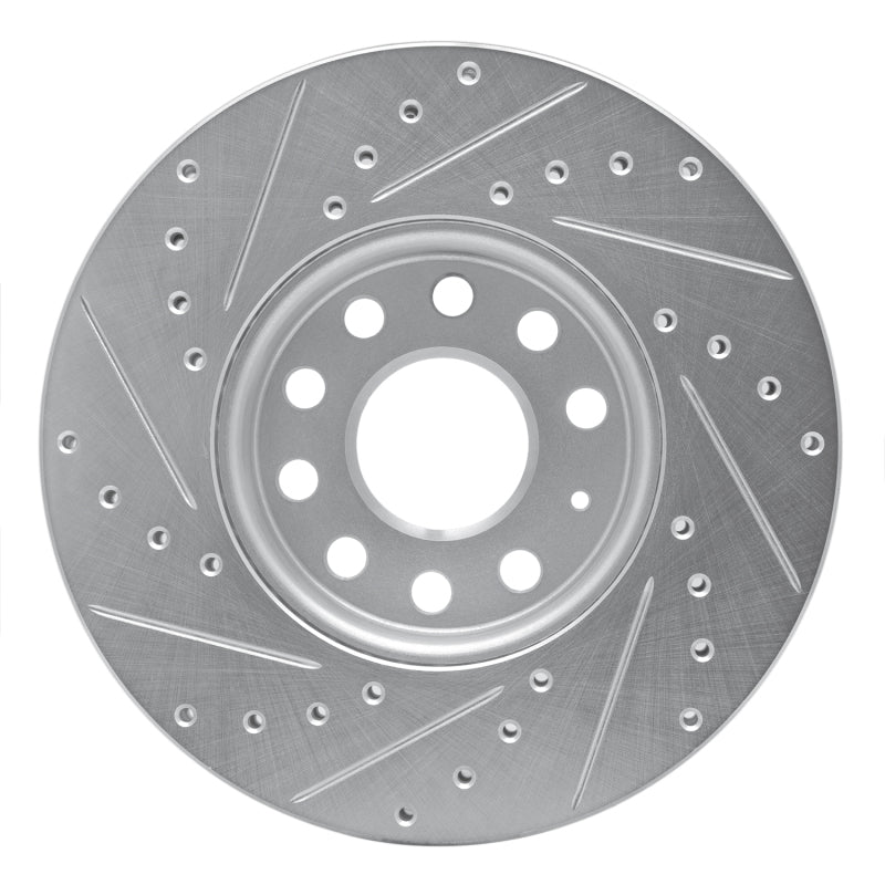 R1 Concepts R1 05-25 Audi A3 (Mexico) Front Right Drilled & Slotted Silver Brake Rotor