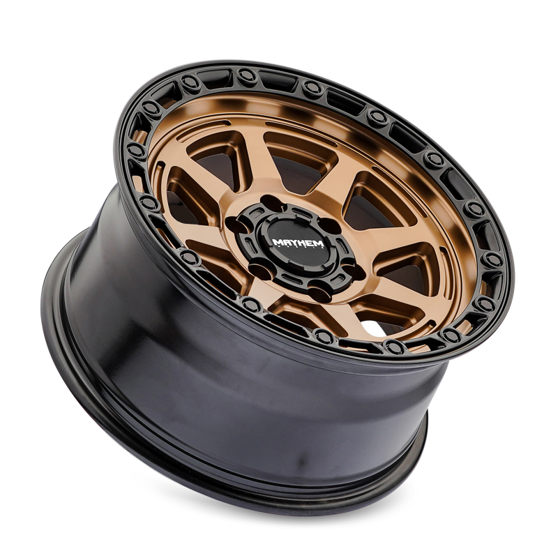 Mayhem 8306 Ridgeline 17x8.5 / 6x139.7 BP / -6mm Offset / 106.1mm Hub Satin Bronze/Black Lip Wheel