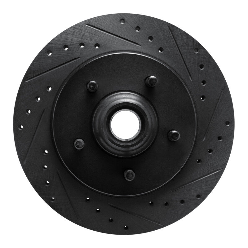 R1 Concepts R1 99-04 Ford Expedition Front Right Drilled & Slotted Black Brake Rotor