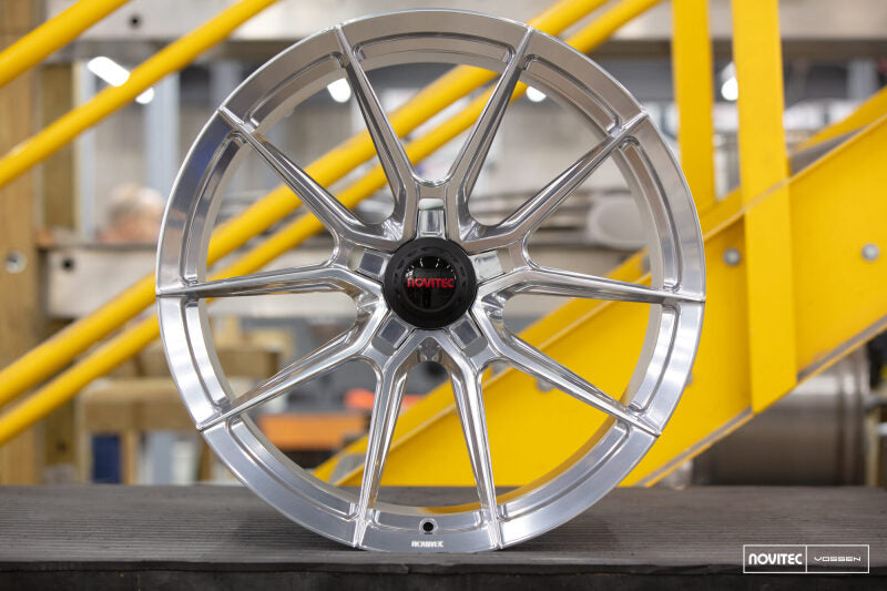 Vossen x Novitec NF10 21x9.5in - 5x114.3 BP - ET38 - Brushed Gloss Clear Ferrari 296 Front Wheel