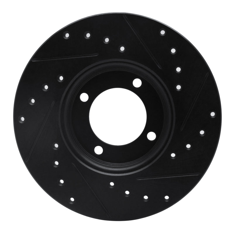 R1 Concepts R1 63-86 Ford Cortina Front Left Drilled & Slotted Black Brake Rotor