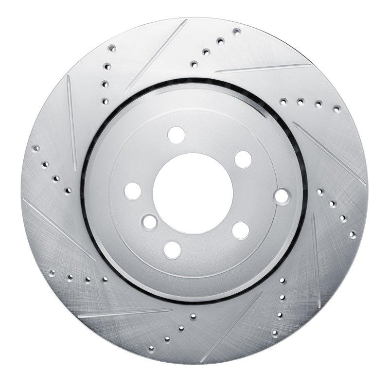 R1 Concepts R1 10-12 Land Rover Range Rover Rear Left Drilled & Slotted Silver Brake Rotor