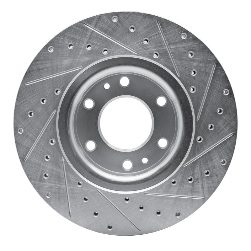 R1 Concepts R1 02-09 Buick Rainier Front Left Drilled & Slotted Silver Brake Rotor