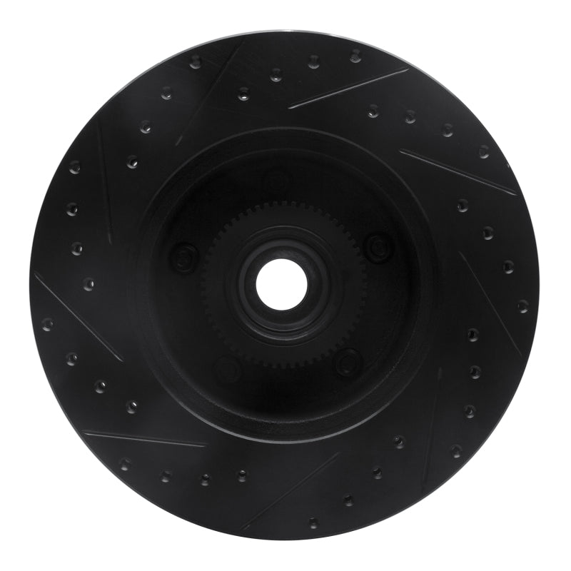 R1 Concepts R1 03-03 Dodge Ram 1500 Van Front Right Drilled & Slotted Black Brake Rotor