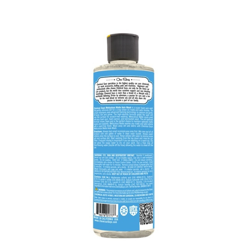 Chemical Guys Meticulous Matte Auto Wash Satin-Matte Finish - 16oz