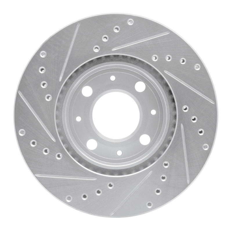 R1 Concepts R1 93-95 Volvo 850 Front Left Drilled & Slotted Silver Brake Rotor