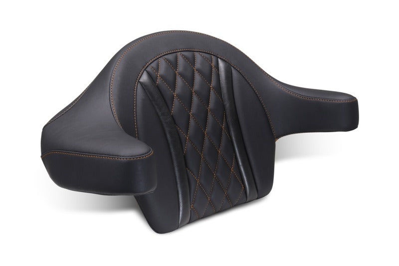 Mustang Motorcycle Mustang 23-25 Harley CVO Road Glide (ST) Deluxe Diamond Ext Arm Wrap-around Backrest Black