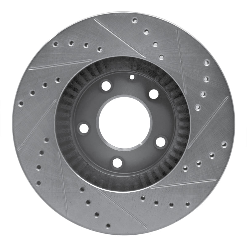 R1 Concepts R1 01-02 Mazda Millenia Front Left Drilled & Slotted Silver Brake Rotor