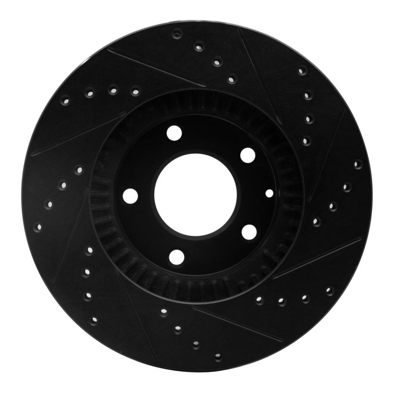 R1 Concepts R1 01-02 Mazda Millenia Front Left Drilled & Slotted Black Brake Rotor