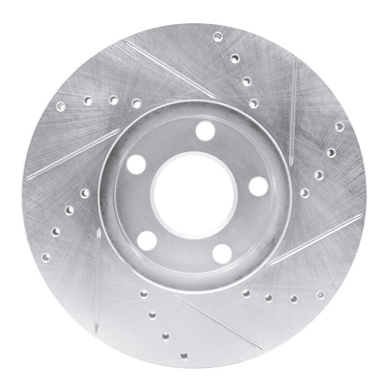 R1 Concepts R1 98-98 Volkswagen Passat (USA/Canada) Front Left Drilled & Slotted Silver Brake Rotor