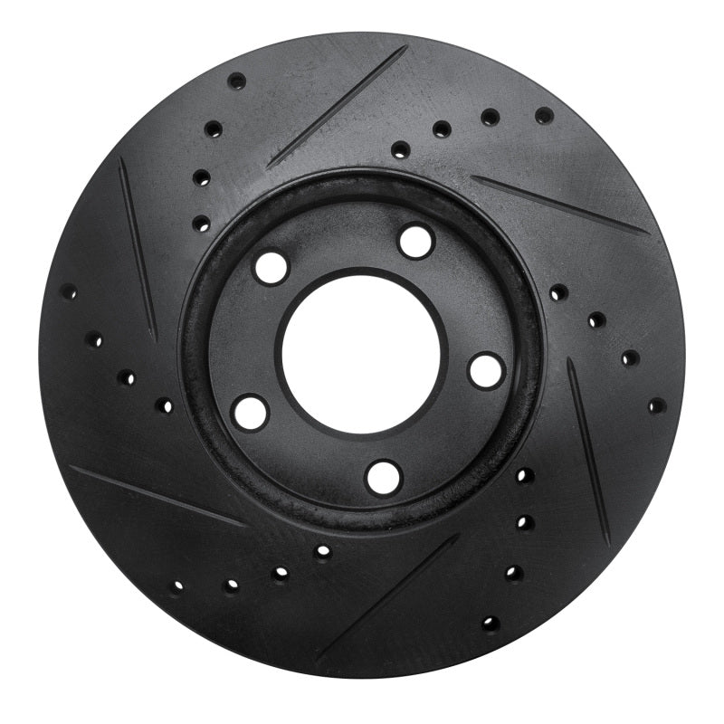 R1 Concepts R1 04-13 Mazda 3 Front Right Drilled & Slotted Black Brake Rotor
