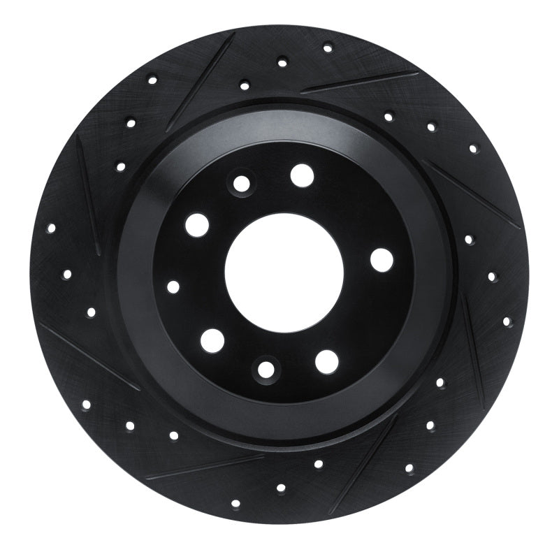 R1 Concepts R1 13-25 Mazda CX-5 Rear Left Drilled & Slotted Black Brake Rotor