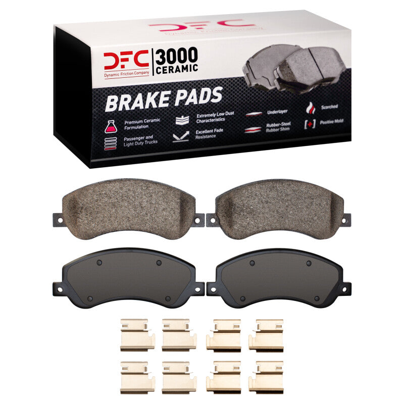 DFC 10-17 Volkswagen Amarok (Mexico) Front 3000 Ceramic Brake Pads and Hardware Kit