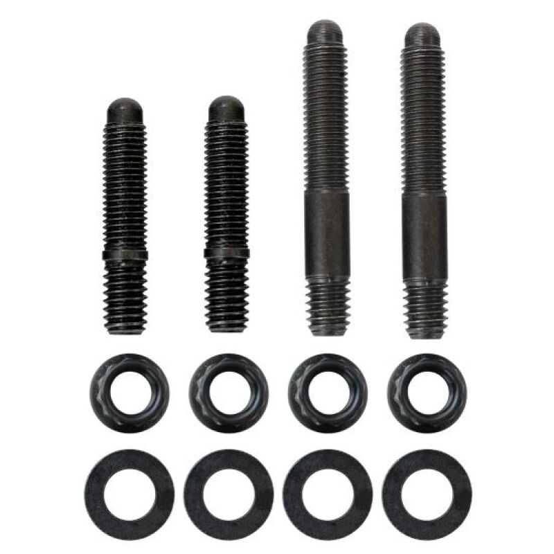 Moroso 2PC 5/16in-24 x 1.625in & 2 PC 5/16in-24 X 2.0in Long 12-Point Nuts Carb Stud Kit w/Bracket