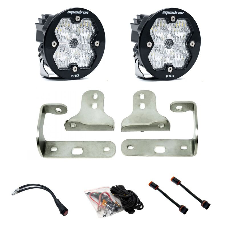 Baja Designs 18-25 JL/JT / 20-25 Gladiator Squadron-R Pro 2.0 Fog Kit OE Sport Bumper (WC) - Clear