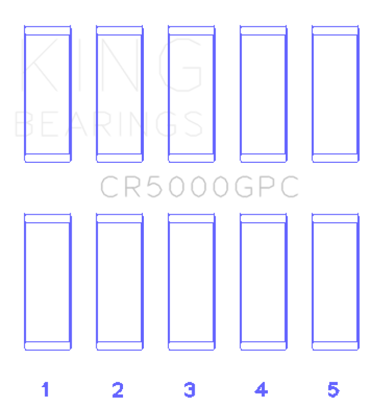 King Engine Bearings Audi Cepa/Cepb (Size +0.25mm) Connecting Rod Bearing Set