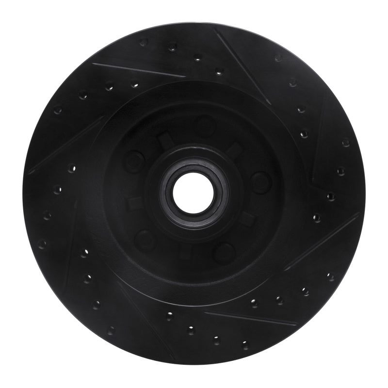 R1 Concepts R1 69-96 Buick Riviera Front Left Drilled & Slotted Black Brake Rotor