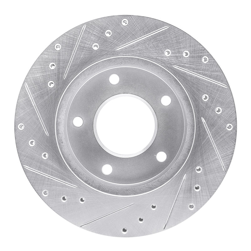 R1 Concepts R1 77-80 Buick LeSabre Rear Right Drilled & Slotted Silver Brake Rotor