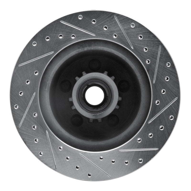 R1 Concepts R1 76-81 Chrysler Newport Front Left Drilled & Slotted Silver Brake Rotor