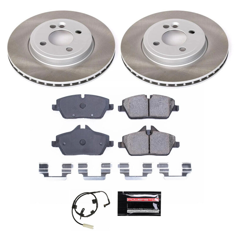 PowerStop Power Stop 07-10 Mini Cooper Front Semi-Coated Rotor Kit
