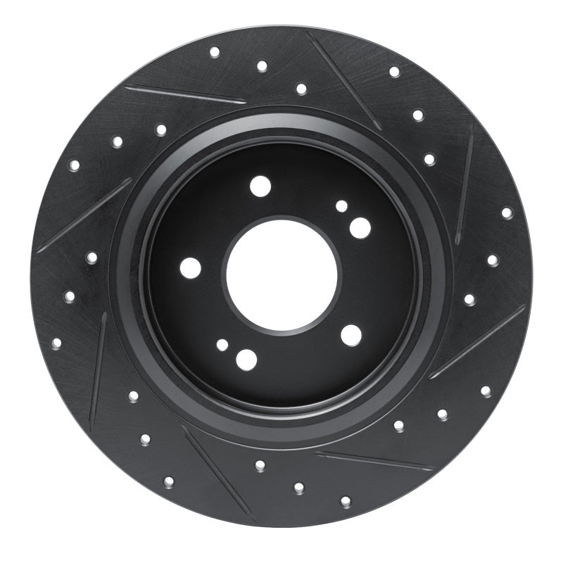 R1 Concepts R1 -25 Hyundai Palisade Rear Left Drilled & Slotted Black Brake Rotor