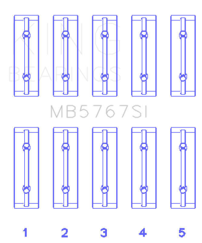 King Engine Bearings Nissan Hr15/16DE (Size +0.75mm) Main Bearing Set
