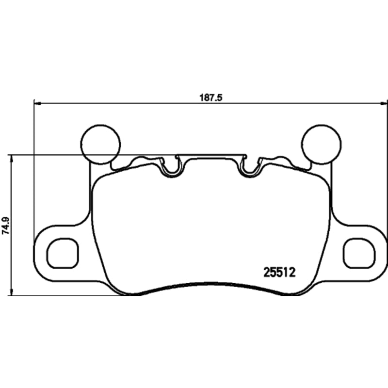 Brembo OE Brembo 20-21 Porsche 911/Panamera/Cayman/718 Cayman/718 Spyder Rear Low-Met Brake Pad