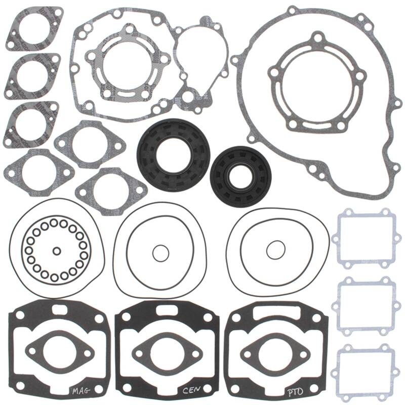 Vertex Pistons Vertex Gaskets 97-98 Arctic Cat Tigershark 1000 Complete Gasket Kit w/ Oil Seals