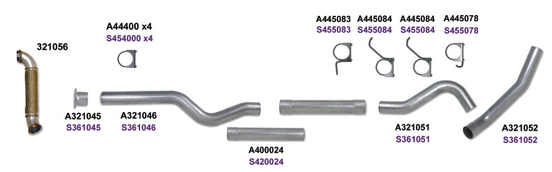 Diamond Eye Performance Diamond Eye KIT 4in Catback MRP Single w/ TDP AL 04-05 Chevy/GMC 6.6L Duramax 2500/3500