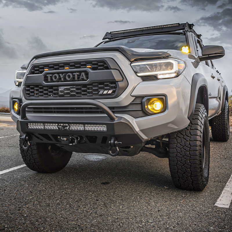 Cali Raised LED Cali Raised 16-23 Toyota Tacoma Stealth Bumper - Bull Bar / 32In Led Bar Combo W/ Tall Switch