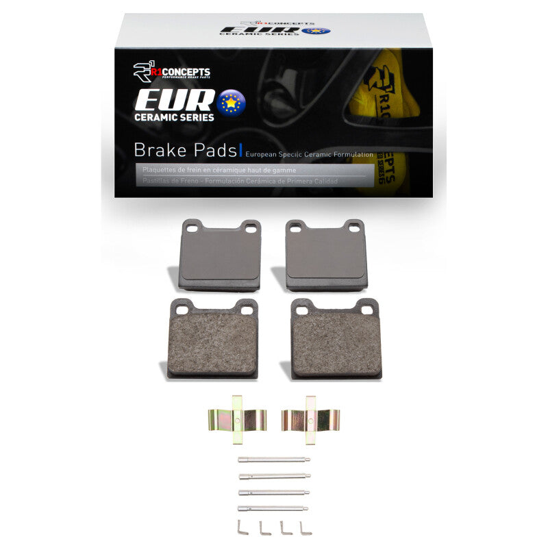 R1 Concepts R1 1969-1983 Porsche 911 Rear R1 Euro Ceramic Pads & Hardware Kit