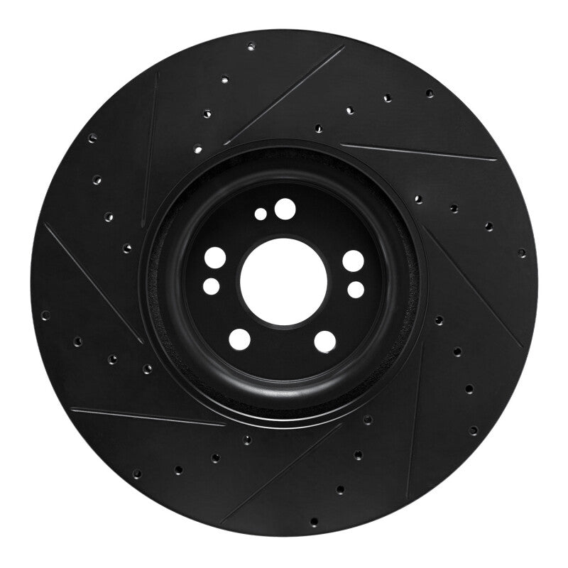 R1 Concepts R1 20-26 Mercedes-Benz GLE450e Front Right Drilled & Slotted Black Brake Rotor