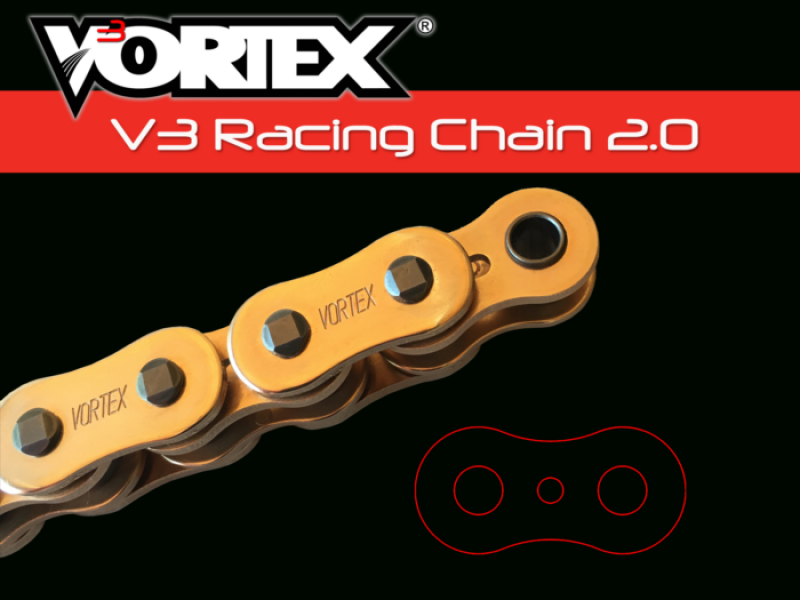 Vortex Racing V3 2.0 Chain 520SX3-116- Gold