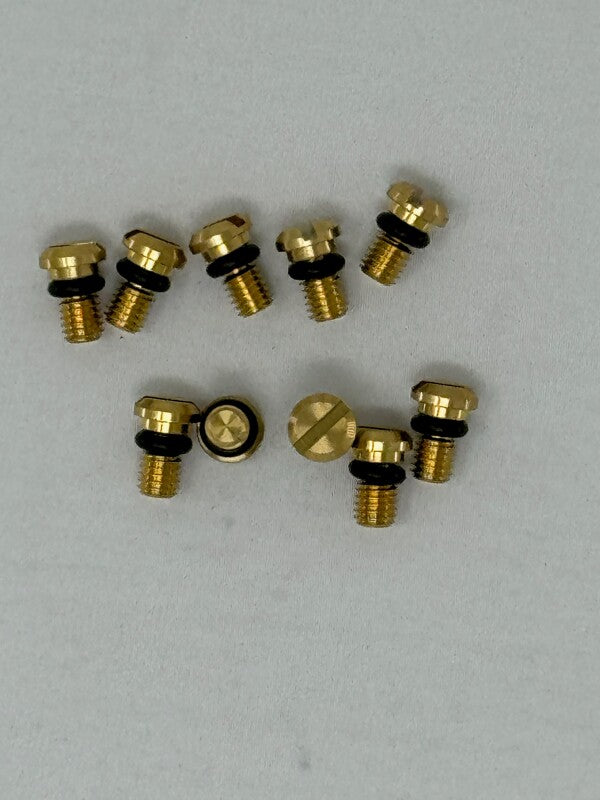 KYB Powersports KYB 90-23 Kaw / Hon / Suz / Yam Front Fork Bleed Bolt w/ O-Ring - Brass - 10 Pack