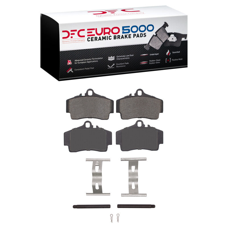 DFC 97-12 Porsche Boxster Rear Euro 5000 Ceramic Brake Pads and Hardware Kit