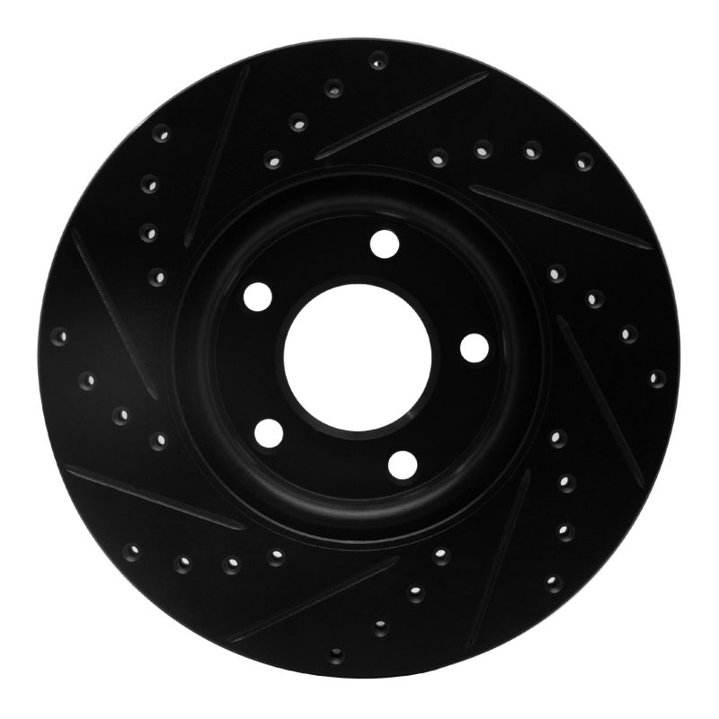 R1 Concepts R1 04-15 Mazda 5 Front Right Drilled & Slotted Black Brake Rotor