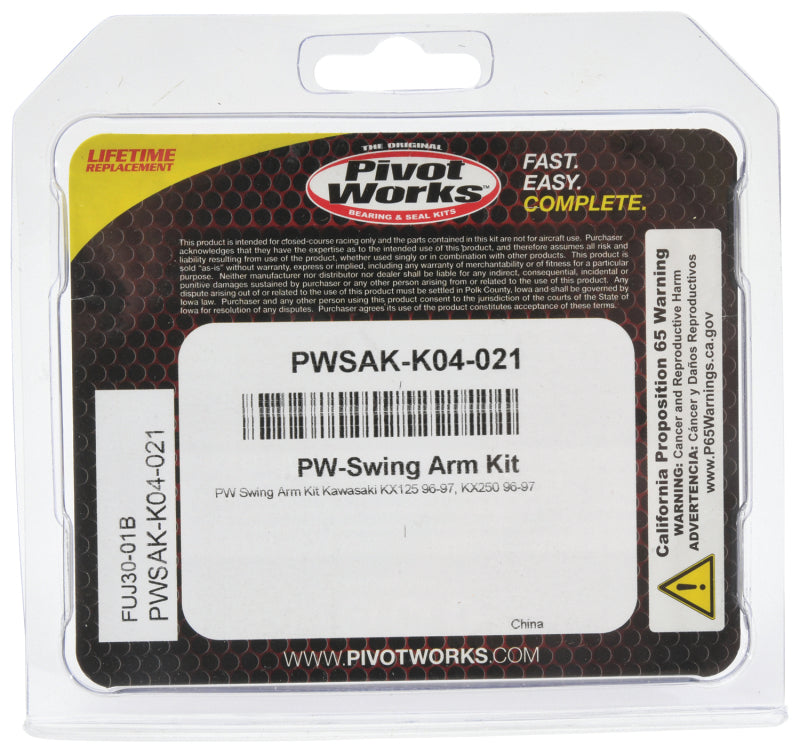 Pivot Works 96-97 Kawasaki KX125 Swing Arm Kit