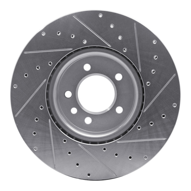 R1 Concepts R1 18-20 Land Rover Range Rover Front Left Drilled & Slotted Silver Brake Rotor