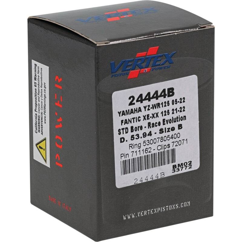 Vertex Pistons Vertex Piston 21-23 Fantic Motor XE 125 125cc Cast Race Evolution Piston Kit