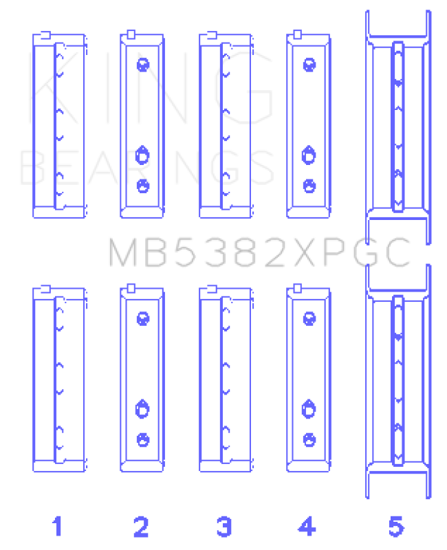 King Engine Bearings King Subaru EJ20/EJ22/EJ25 (Incl. Turbo) (Size 0.25) pMaxBlack Coated Main Bearing Set