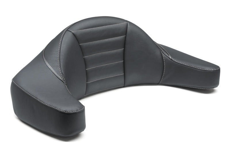 Mustang Motorcycle Mustang 93-13 HD FL Super Touring Extended Arm Wrap-Around Backrest Deluxe - Black w/Grey Stitching