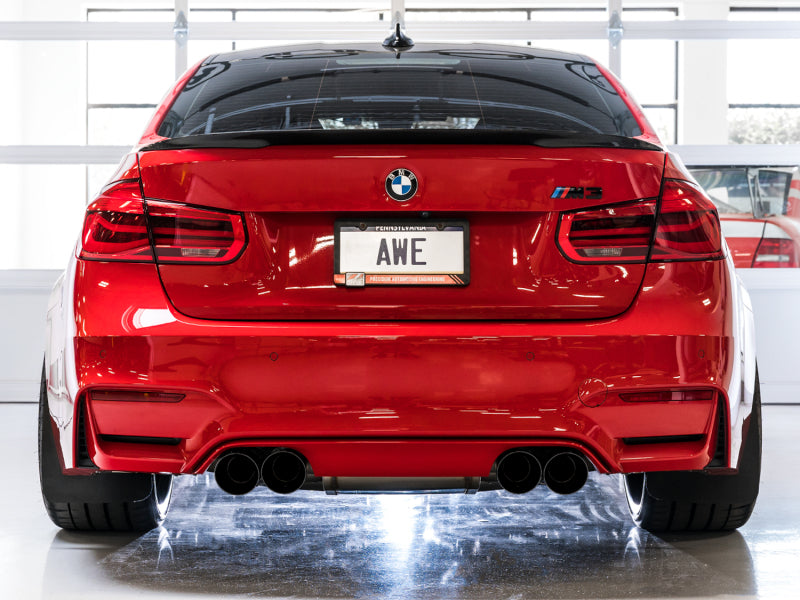AWE Tuning BMW F8X M3/M4 Track Edition Cat-Back Exhaust - Diamond Black Tips