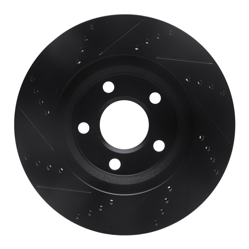 R1 Concepts R1 97-05 Buick Riviera Front Right Drilled & Slotted Black Brake Rotor