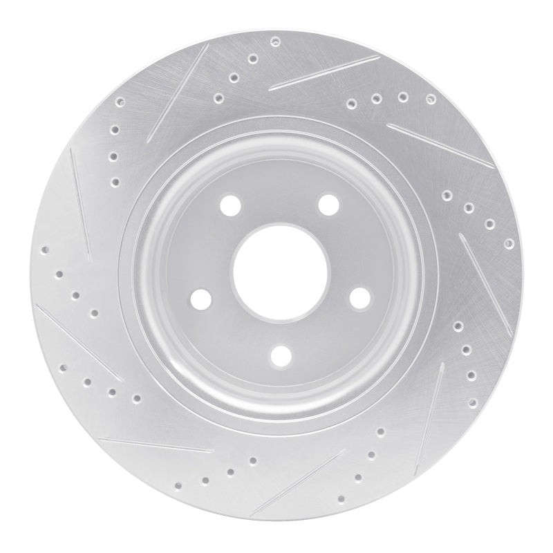 R1 Concepts R1 04-06 Dodge Ram 1500 Pickup Front Right Drilled & Slotted Silver Brake Rotor