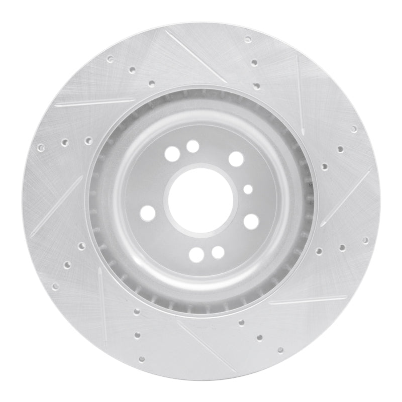 R1 Concepts R1 12-19 Mercedes-Benz GLE300D Front Left Drilled & Slotted Silver Brake Rotor