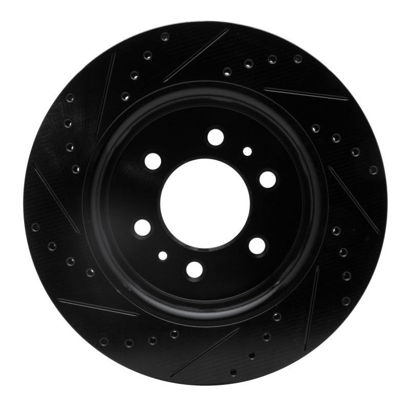 R1 Concepts R1 07-21 Ford Expedition Front Right Drilled & Slotted Black Brake Rotor