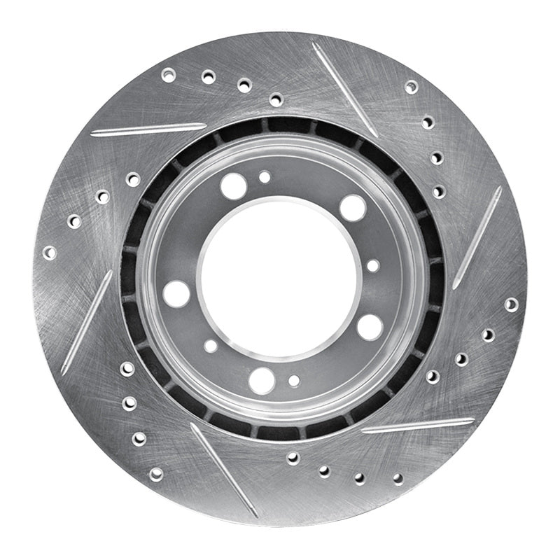 R1 Concepts R1 97-04 Porsche Boxster Rear Left Drilled & Slotted Silver Brake Rotor