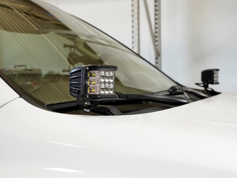 Cali Raised LED Cali Raised 03-09 Toyota 4Runner Low Profile Ditch Light Brackets Kit - Brackets W/ 3X2 18W Switch