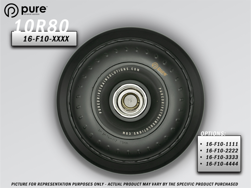 Pure Drivetrain Solutions Pure Drivetrain 10R80/10R100 Ford High Performance Billet Torque Converter - Small Blower w/ 5.0 V8